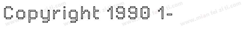 Copyright 1990 1字体转换